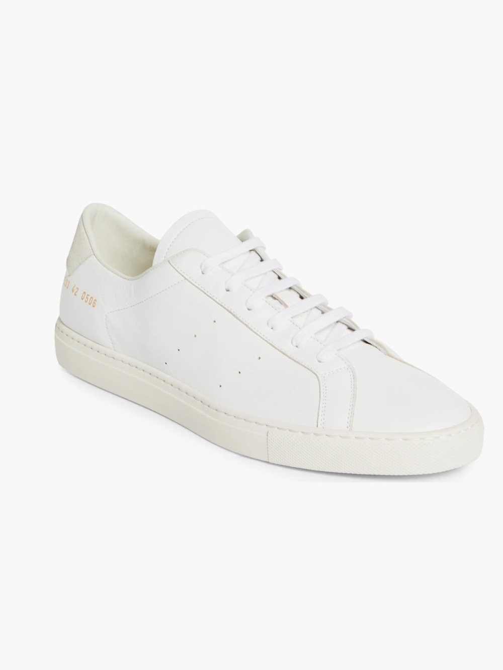 Common Projects Achilles Slim Retro Sneaker
Men size 42 US 9 gently 
$598 white